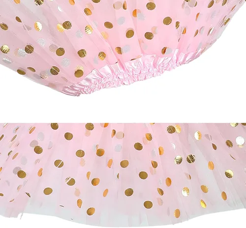Vista 4 de Falda tutú para mujer, falda de tul con lentejuelas para adultos, falda de baile en capas, talla única, tutú de ballet, bonito disfraz de hadas