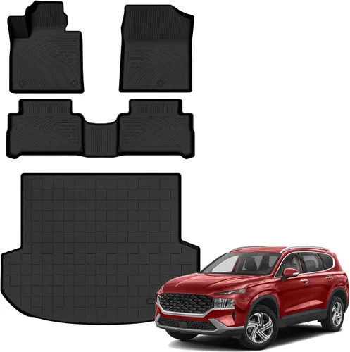 Vista 20 de Auxko Revestimiento de carga para todo tipo de clima, apto para Hyundai IONIQ 5 y 2025 IONIQ 5 N TPE 2022-2024, accesorios de alfombrilla de goma