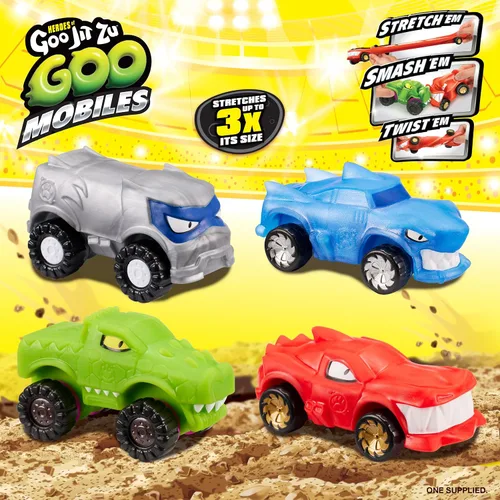 Vista 3 de Heroes of Goo JIT Zu Goo Mobiles Wreckin Rockjaw. ¡Estíralos! ¡Aplastadlos! Gíralos. Arreglalos y empieza de nuevo. Regalo para niñas de 4 años