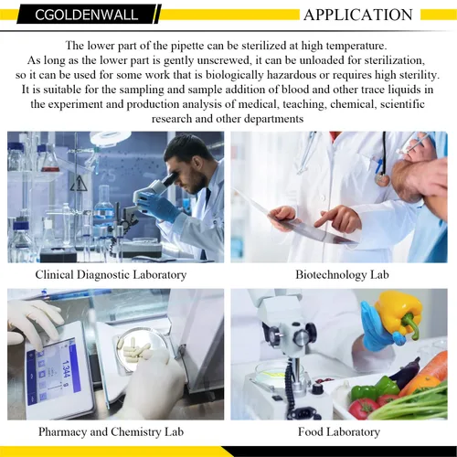 Vista 7 de CGOLDENWALL Lab Micropipeta manual ajustable pipeta pipeta pipeta de volumen ajustable y fijo, pantalla de un solo canal de cuatro dígitos
