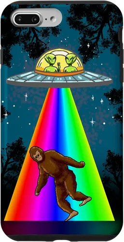 Vista 9 de Funda de regalo para iPhone 14 Alien Bigfoot Sasquatch con diseño de OVNI Galaxy Space Lover