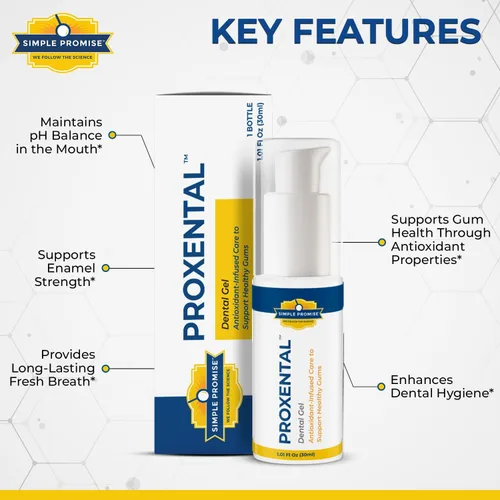 Vista 6 de Simple Promise - ProXental - Gel dental para la salud oral de las encías con xilitol y aloe vera - Cuidado de dientes y encías sensibles, aliento
