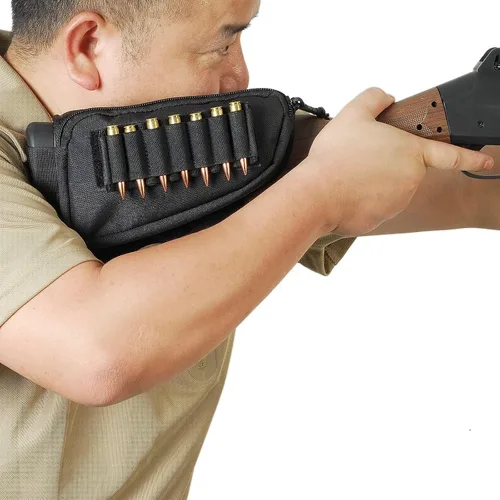 Vista 6 de Soporte para mejillas Buttstock diseñado para escopeta y carcasa de rifle Negro