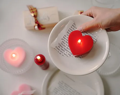 Vista 8 de Vela aromática con aroma a corazón, cera de soja, vela romántica decorativa para el día de San Valentín, boda, regalo de cumpleaños, ideal