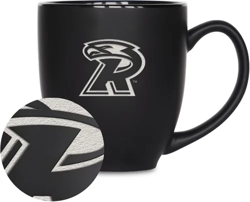 Vista 353 de Rico Industries - Taza de cerámica mate negra con grabado láser estándar de 15oz para NCAA (escuelas T & U) - Para bebidas calientes o frías