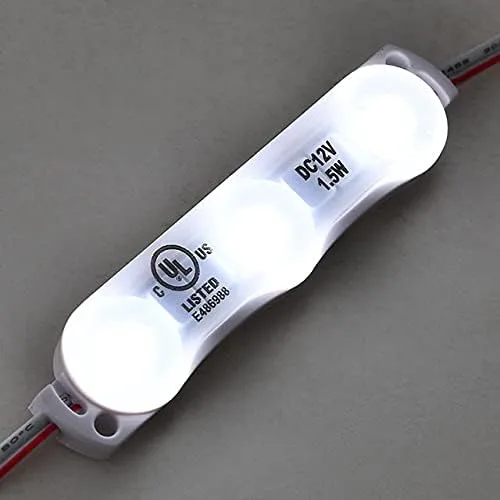 Vista 4 de Cadena UL de 16.4 pies de 25 módulos LED resistentes al agua, cada uno con 3xSMD2835, 12 voltios, blanco cálido, 20143WW