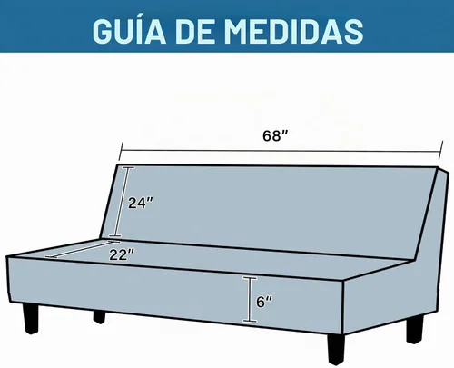 Vista 2 de H.VERSAILTEX Funda 100% impermeable para futón sin brazos, funda de sofá jacquard elástica para futón, funda de sofá impermeable doble, protector
