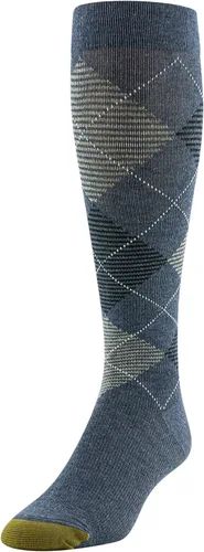 Vista 20 de GOLDTOE Calcetines de compresión suave sobre la pantorrilla para hombre, multipares