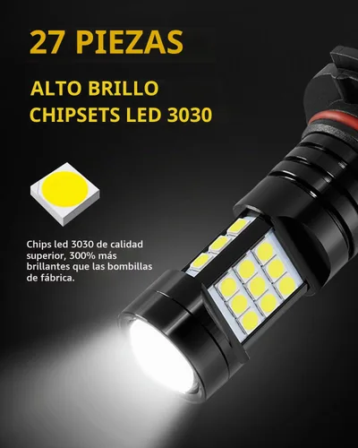 Vista 4 de Bombilla LED antiniebla H10 9145 9140, 6000 K, xenón blanco, compatible con Ford Explorer 2002-2010 y 2016-2018, paquete de 2