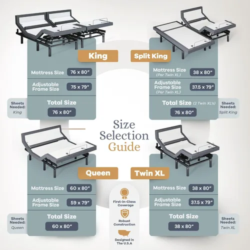 Vista 7 de Sven & Son Bliss Base de Cama Ajustable Solo Armazón, Elevación de Cabeza y Pies, Soporte Lumbar, Inclinación de Cabeza-Almohada, Masaje, Luces
