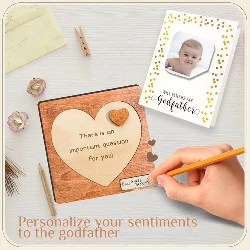 Vista 6 de 97 Decor Will You Be My Godfather Proposal Gifts – Regalos de propuesta de Dios Padre, regalos de tío padrino de ahijado, regalo de bautismo