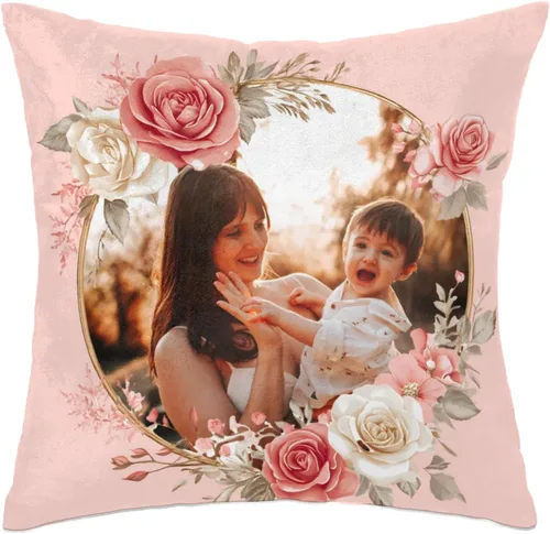 Vista 13 de Funda de almohada personalizada para mamá, funda de almohada cuadrada para el día de la madre, decoración de 16 pulgadas, vegetación