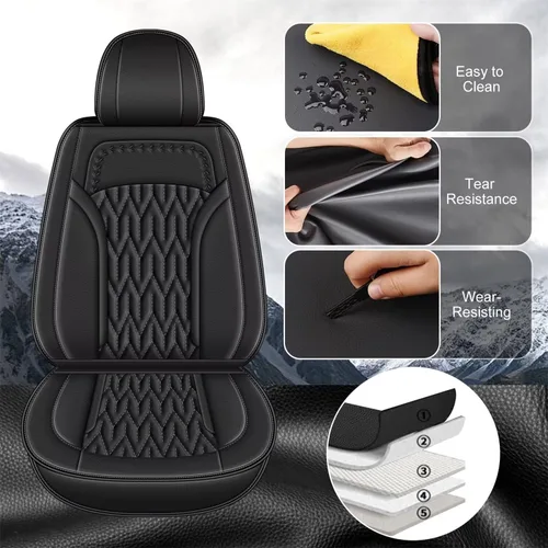 Vista 4 de AOMSAZTO Funda de asiento de automóvil personalizada para Nissan Frontier 2009-2025, protector de cojín de asiento de automóvil, impermeable