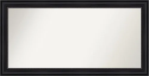 Vista 304 de Amanti Art Espejo personalizado, espejo de baño negro Astor, espejo de pared o espejo de tocador de baño sobre el fregadero (25 x 25 pulgadas)