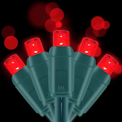 Vista 10 de Juego de 50 luces LED de Navidad de 0.197 in de gran angular, para exteriores, para jardín, patio, árboles, decoración de iluminación, cable verde