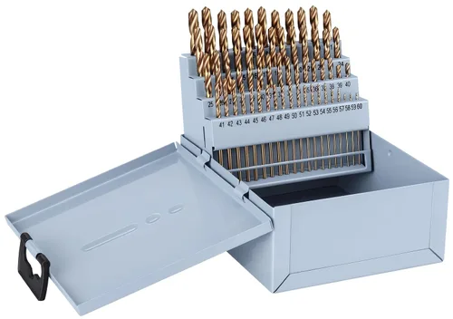 Vista 7 de Juego de brocas de cobalto de 115 piezas, juego de brocas de acero de alta velocidad M35 para metal endurecido, acero inoxidable, hierro fundido