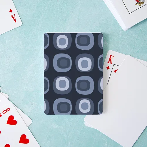 Vista 3 de CafePress MCM Abstract Pattern Slate Gray Standard Size Playing Cards