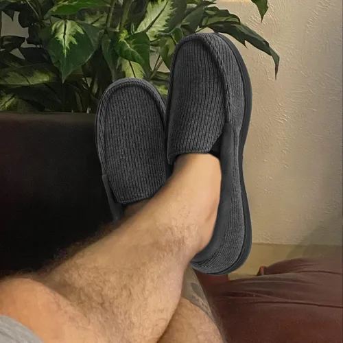 Vista 6 de ULTRAIDEAS Pantuflas Carver para hombre, mocasín, zapatos de casa con espuma viscoelástica