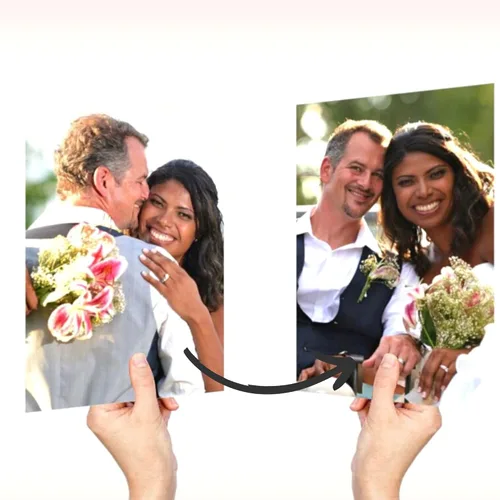Vista 3 de 3dreactions Foto lenticular personalizada Flip Picture FLOTO, volteando imágenes hechas a medida de tus fotos pasan de una imagen a otra mientras