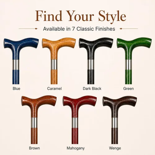 Vista 9 de Dr. Watson Classic Fritz - Bastón de madera de fresno hecho a mano con cuello de acero inoxidable pulido