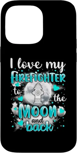 Vista 21 de Firefighter Wife I love my husband to the moon and back - Carcasa para iPhone 16