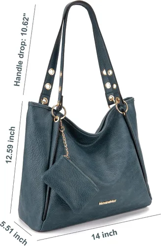 Vista 3 de Montana West Bolso de mano para mujer, bolso de hombro con bolsa extraíble para monedas