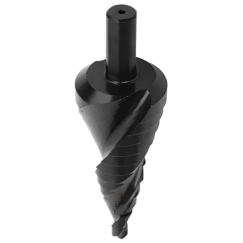 Vista 5 de Broca escalonada, brocas de cono negro para metal, madera, 0.236-1.181 in, cortador de agujero, nitruración de acero de alta velocidad para plástico