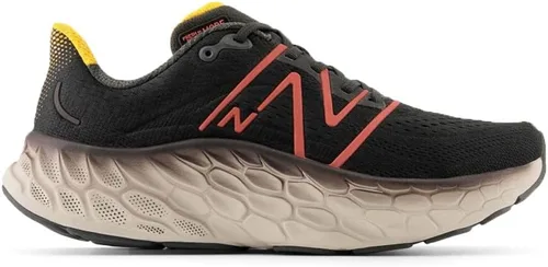 Vista 21 de New Balance Fresh Foam X More V4 - Tenis para correr para hombre Aluminio Gris/Neón Libélula/Caléndula Caliente