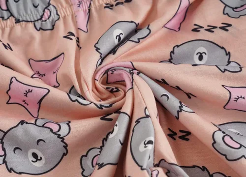 Vista 7 de Hupohoi Conjunto de pijama lindo de verano para niñas grandes, ropa de dormir estampada en forma de corazones a