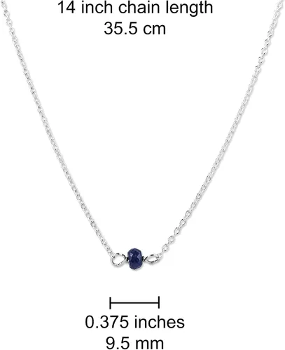 Vista 3 de Gargantilla de piedra natal – Regalo de cumpleaños, regalo para niña, mujer, amiga, hija, esposa, mamá, ella, joyas de piedras preciosas para uso