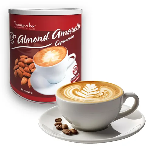 Vista 3 de Victorian Inn Capuchino instantáneo, almendra amaretto, 2 libras (paquete de 1)