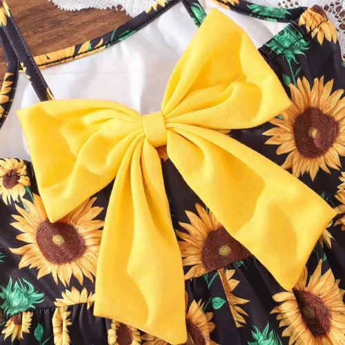 Vista 5 de NUBEEHOHO Vestido de verano para niños pequeños, con diseño de dinosaurio, sin espalda, con lazo, vestido de playa de cumpleaños