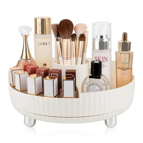 Vista 17 de Anyoifax Bandeja organizadora de perfumes de maquillaje, giratoria de 360 grados, organizador de loción para el cuidado de la piel, organizador