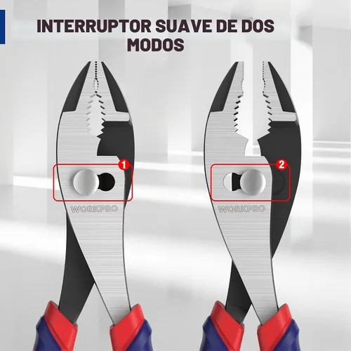Vista 4 de WORKPRO Herramienta de alicates de junta deslizante de 6 pulgadas, agarre suave grande, acabado para prevención de óxido, mandíbula dentada de 3