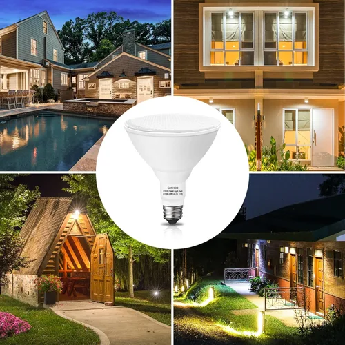 Vista 7 de Gonhom Par38 Bombillas LED de Inundación para Exteriores, Regulables 1800LM, 20W Reemplaza hasta 200W, Bombillas de Inundación para Exteriores