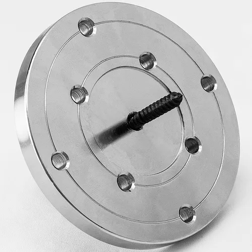Vista 9 de Placa frontal de torno de madera de acero de 4 pulgadas, placa frontal para torno de madera, placa frontal de torno apta para husillo de 1 pulgada x