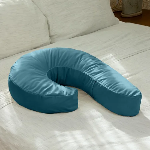 Vista 6 de Avana Uno - Almohada ajustable de espuma viscoelástica para dormir de lado, color azul