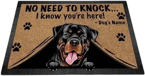 Vista 22 de Felpudo personalizado Peeking Dog Labrador No Need to Knock I Konw You're Here 23.6 x 15.7 pulgadas