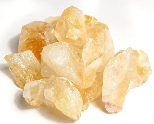 Vista 3 de Piedras ásperas de cuarzo citrino amarillo dorado naranja dorado Fabricación de joyas de cristal Reiki Decoración del hogar Piedra preciosa natural
