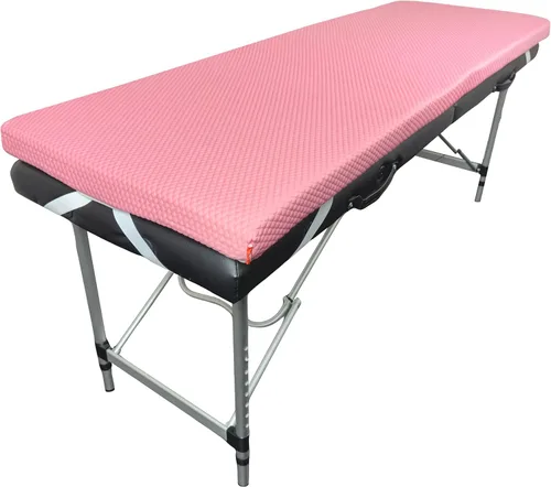 Vista 10 de Cubrecolchón de espuma para cama de pestañas – Almohadilla de espuma viscoelástica para mesa de masaje de 2.5 pulgadas de grosor con correas