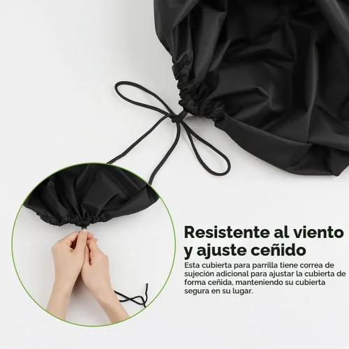 Vista 3 de iCOVER - Funda para parrilla, resistente al agua, para barbacoa Ninja Woodfire al aire libre, serie OG700, protección de barbacoa con cordón