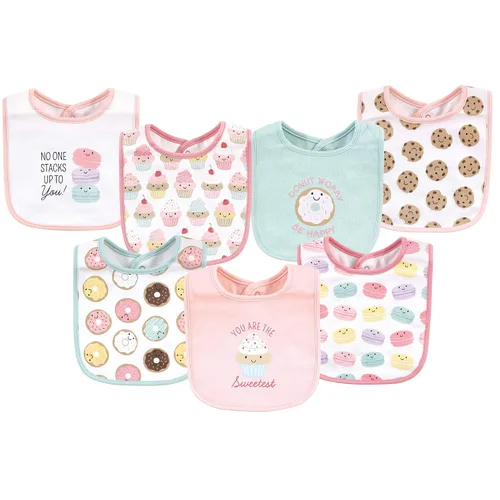 Vista 62 de Hudson Baby Baberos unisex de algodón para bebé, nube rosa, talla única (paquete de 2)