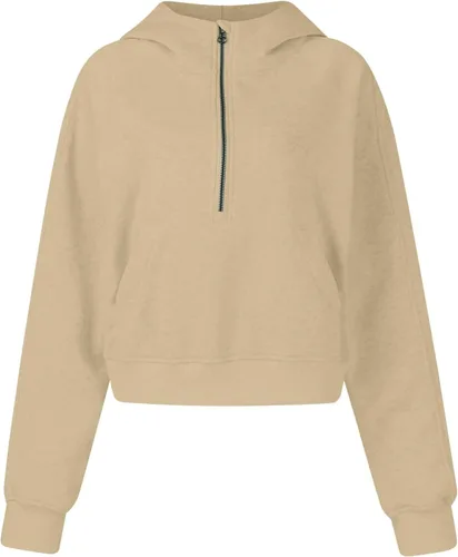 Vista 8 de Sudadera Y2K para mujer, con media cremallera, con agujero para el pulgar, sudadera de manga larga con bolsillo