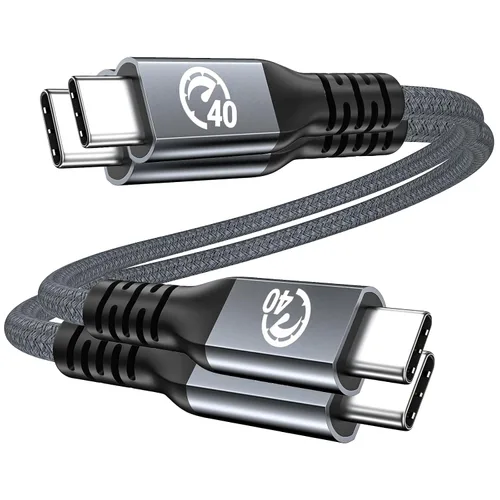 Vista 8 de UseBean Cable Thunderbolt USB C de 1 pie, cable USB 4 corto de 12 pulgadas para Thunderbolt 4 40Gbps 8K/6K video, 240 W USBC a USBC cable de carga
