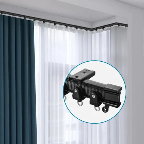 Vista 4 de Juego de 4 tapas flexibles flexibles y flexibles, para montaje en pared, para montaje en pared, color negro