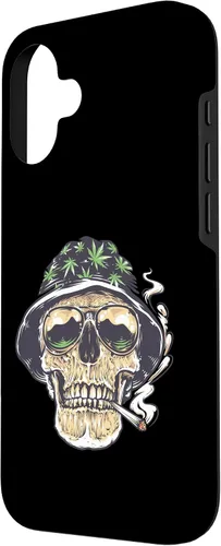 Vista 2 de Funda para iPhone 16 Marihuana Smoking Skull Camo Island Chilling Weed Stoner 420