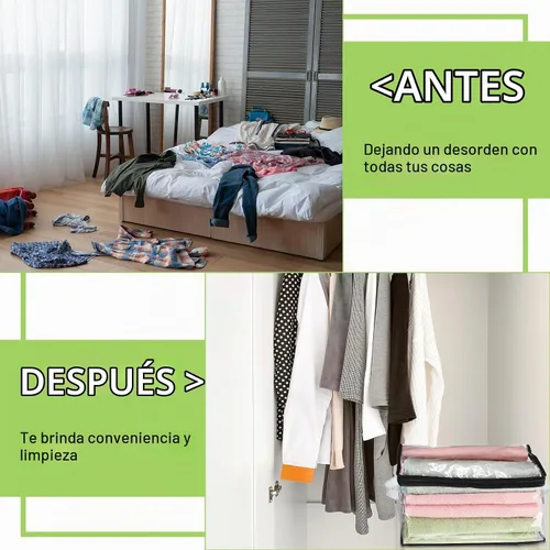 Vista 6 de Windyun Paquete de 16 bolsas de almacenamiento transparentes con cremallera y asa para ropa, manta de plástico resistente, bolsas de mudanza Borde