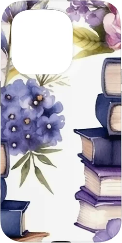 Vista 14 de Book Lover Purple Flower Case for iPhone 16
