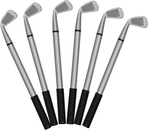 Vista 9 de Maydahui 12 bolígrafos de golf, divertidos deportes, golf, club, accesorios, tinta de gel negra, para estudiantes, compañeros de trabajo, jefe