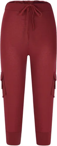 Vista 3 de XUNRYAN Pantalones cargo para mujer, corte de bota, para yoga, entrenamiento, pantalones recortados, cintura elástica, pantalones deportivos